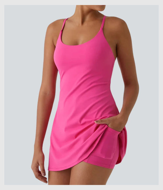 SwiftForm™ Strappy Cross-Back Active Dress