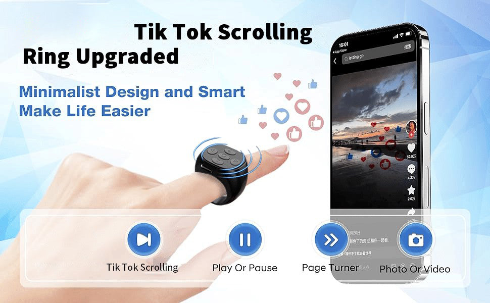 Fingertip Wireless Bluetooth Remote Control