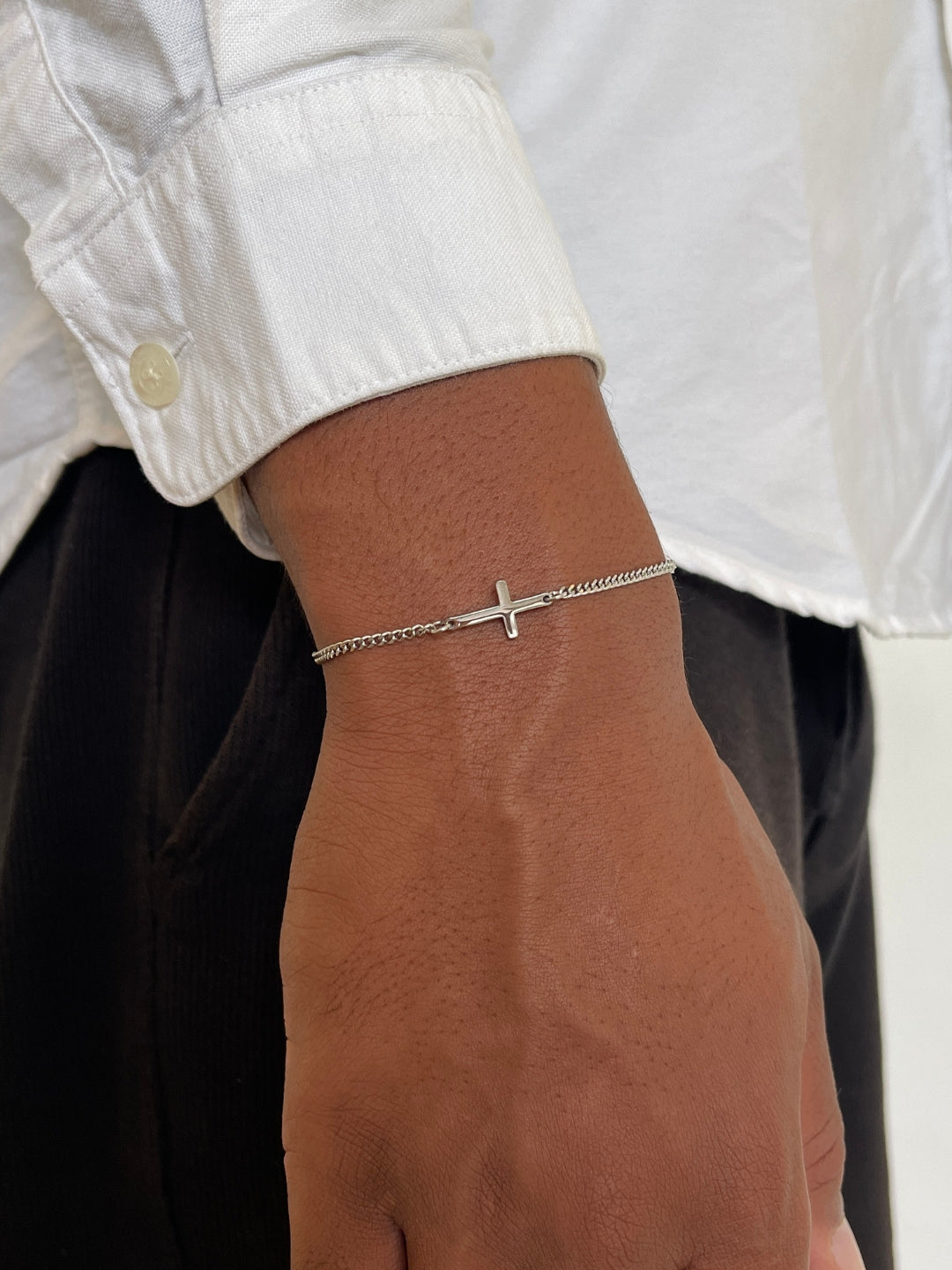 Silver Cross Cuff