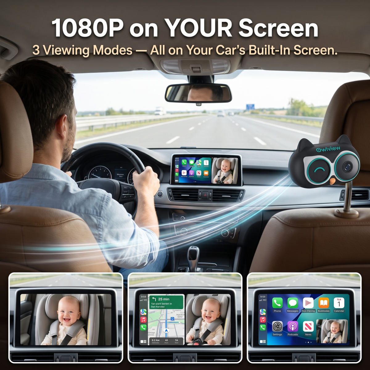 OwlView Baby Car Camera