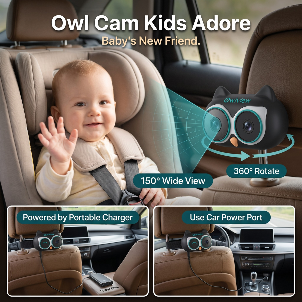 OwlView Baby Car Camera