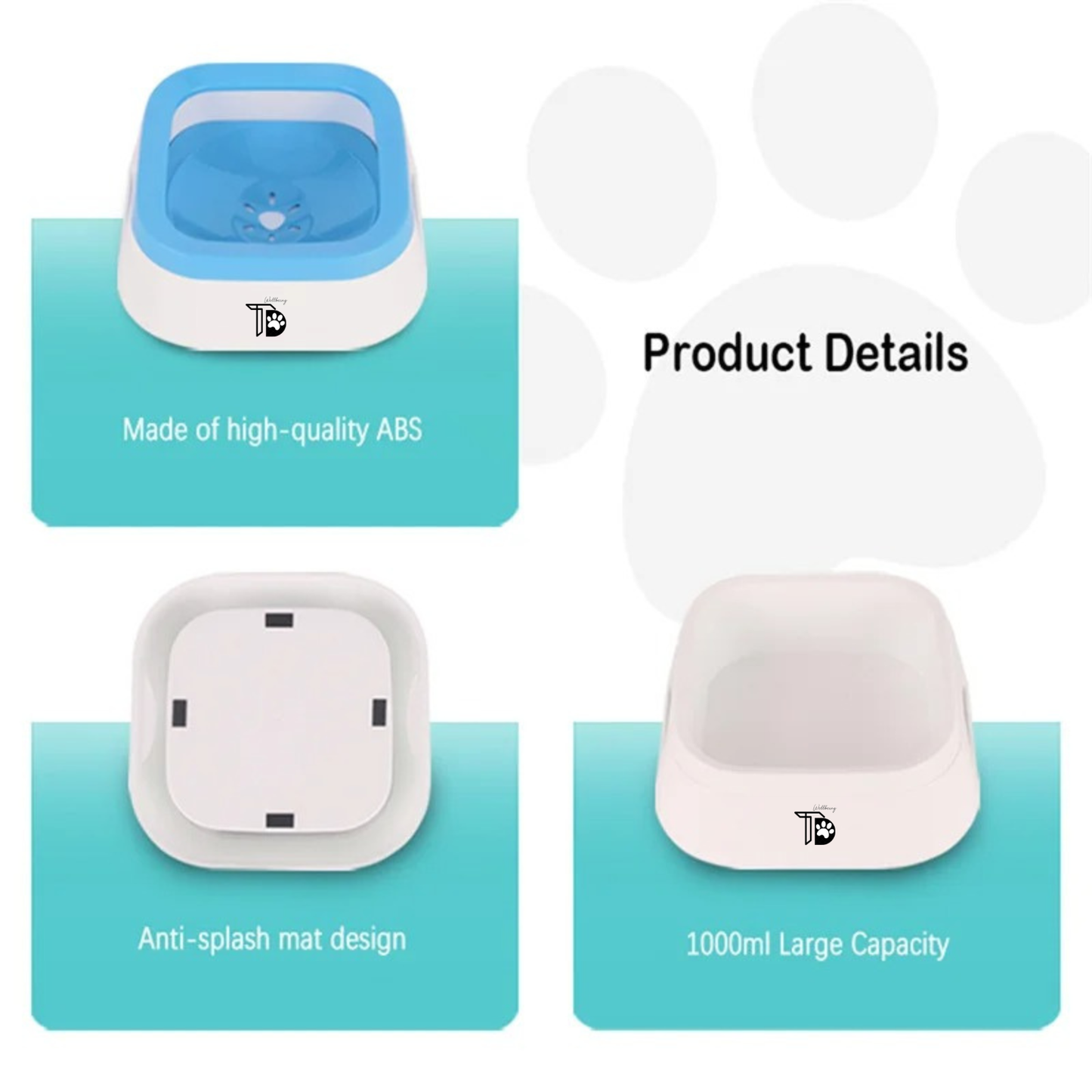 The No Splash Water Bowl (1L)
