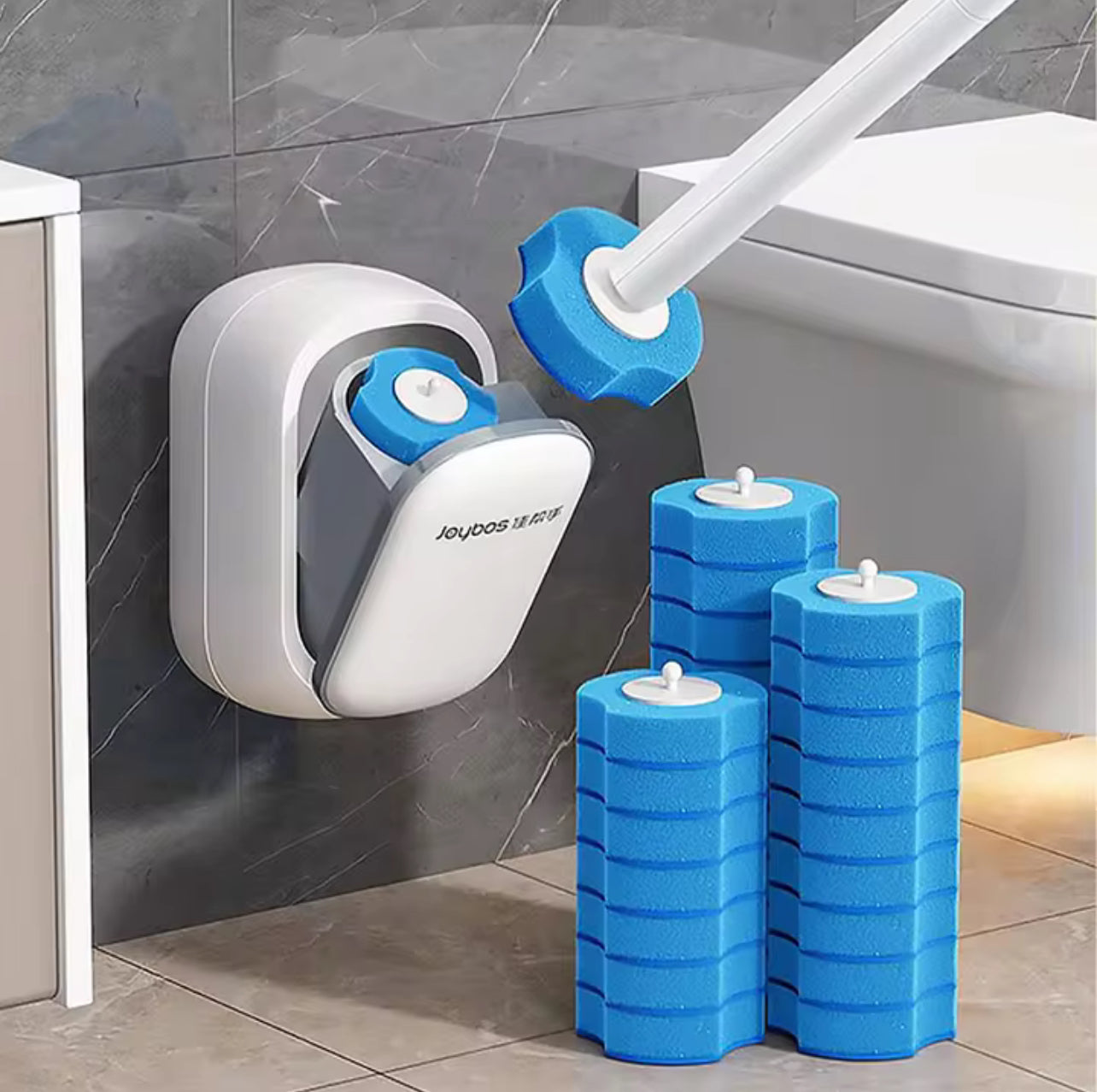 CleanSnap™ - Disposable Toilet Brush Set