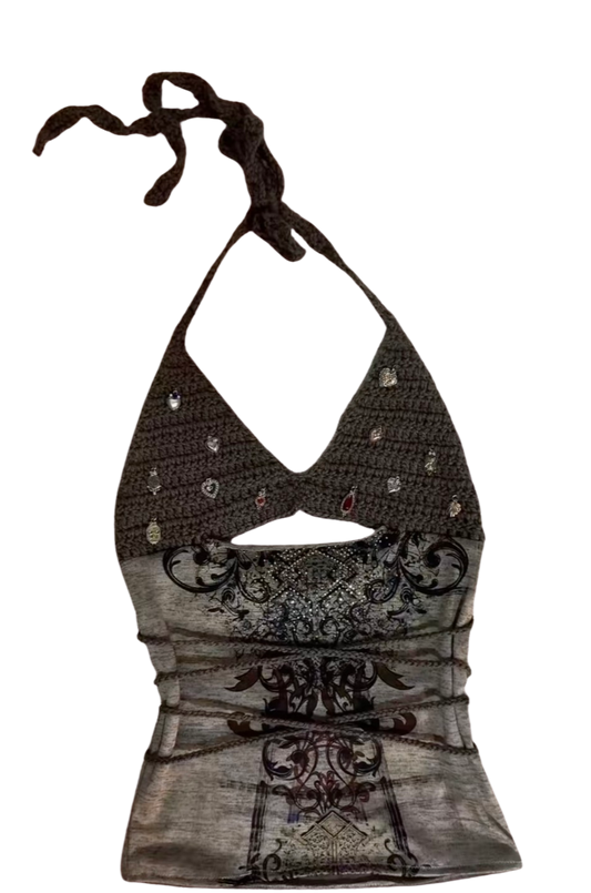 Sparkling Crochet Jewel Top