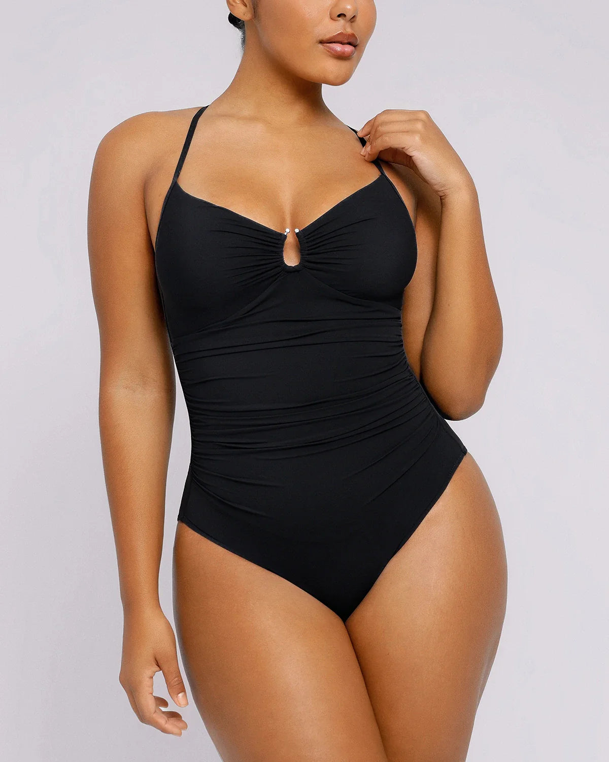 SculptWave™ Ruched Halter One-Piece