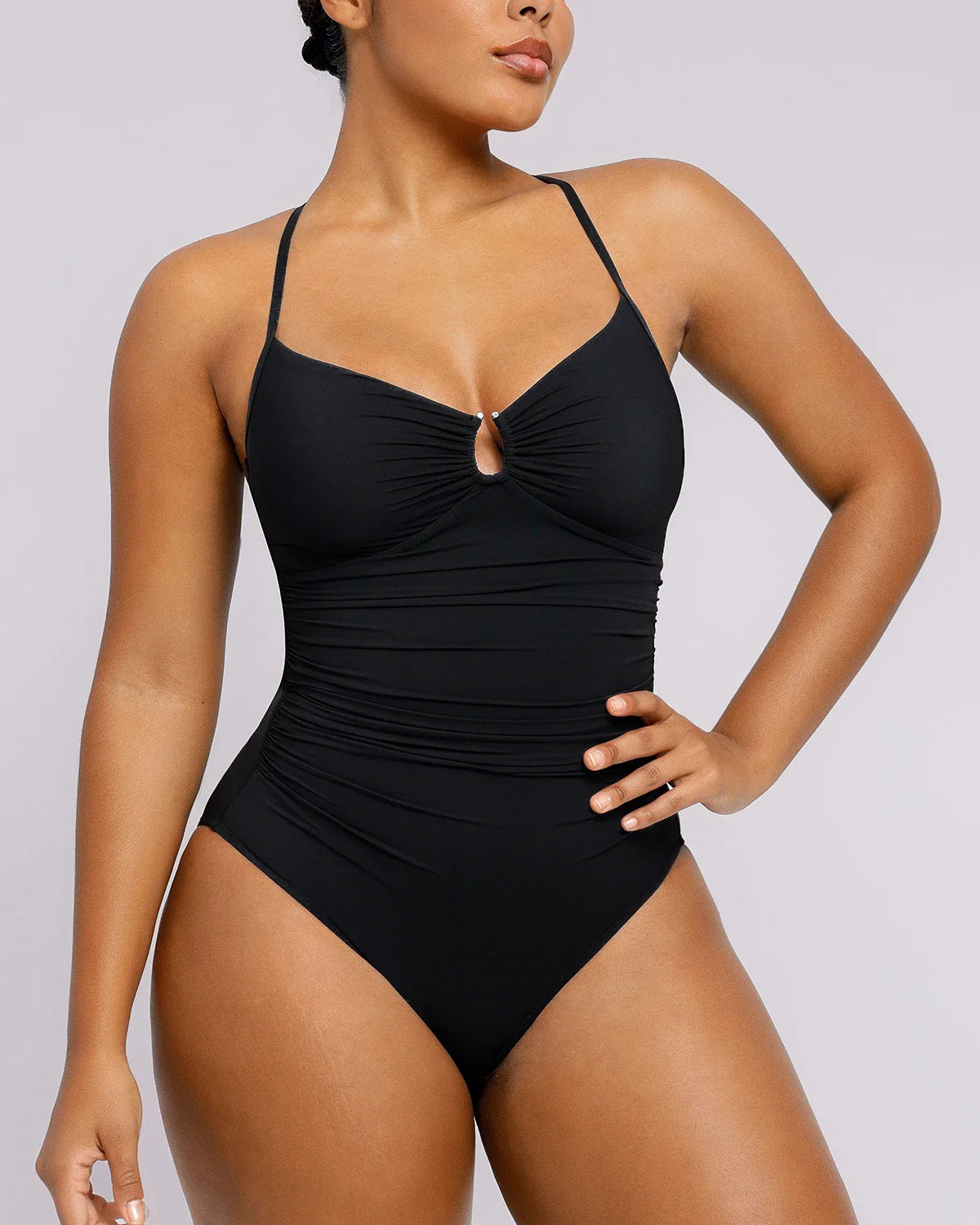 SculptWave™ Ruched Halter One-Piece