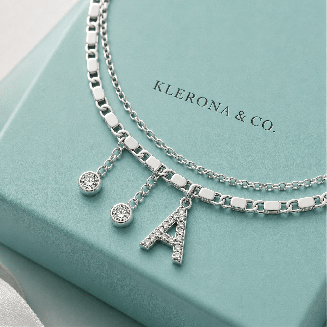 Signature Layered Initial Anklet
