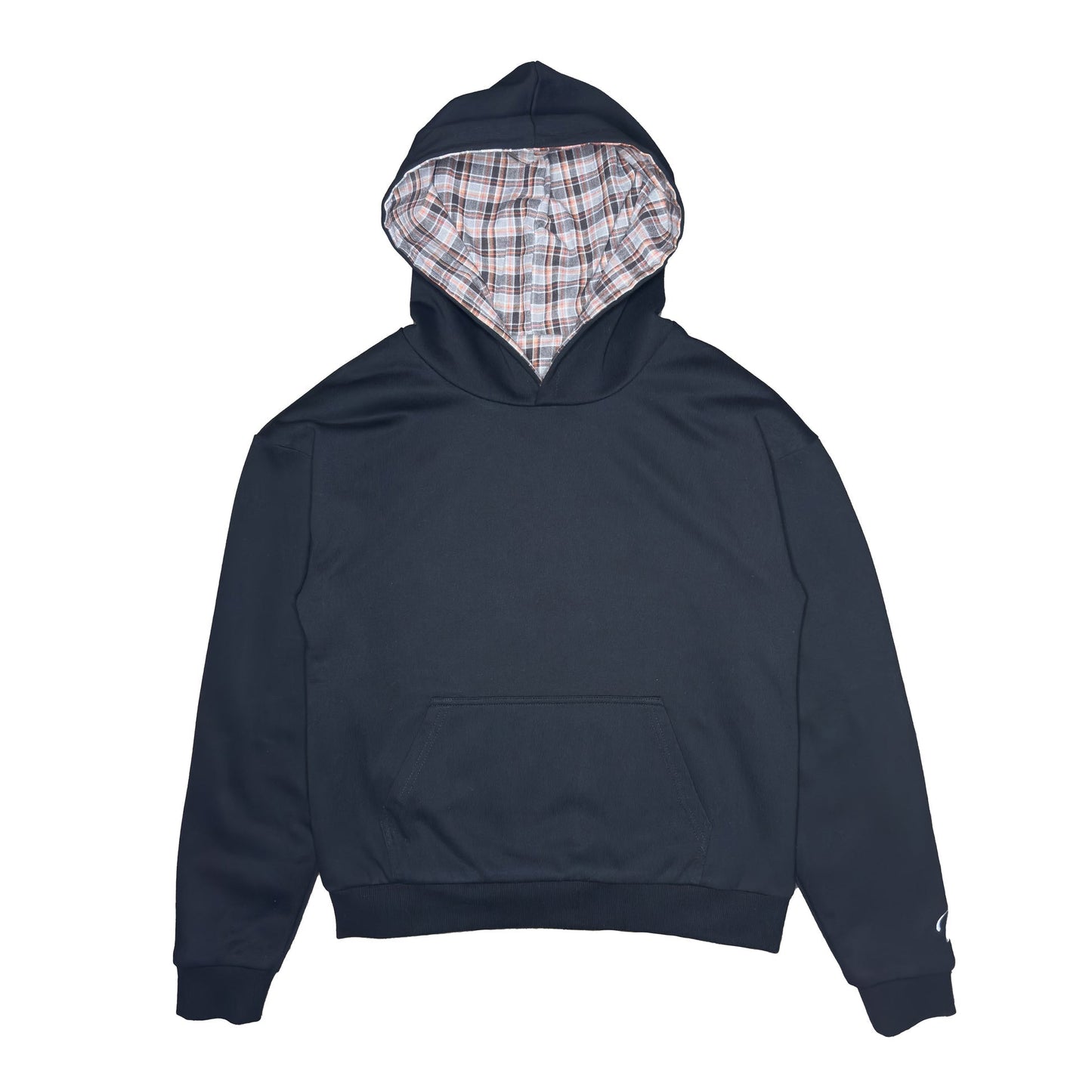 Stylish Plaid Reversible Hoodie