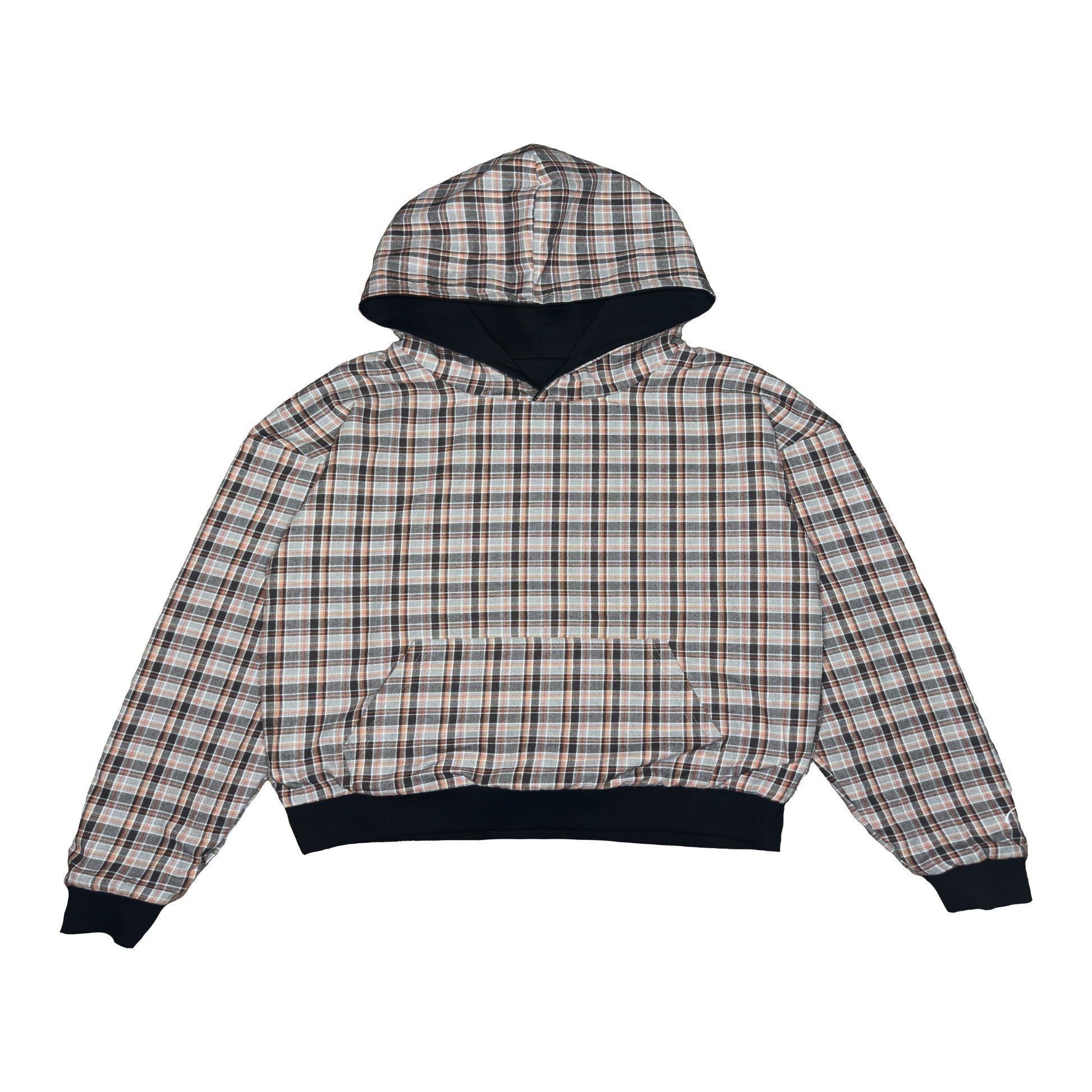 Stylish Plaid Reversible Hoodie