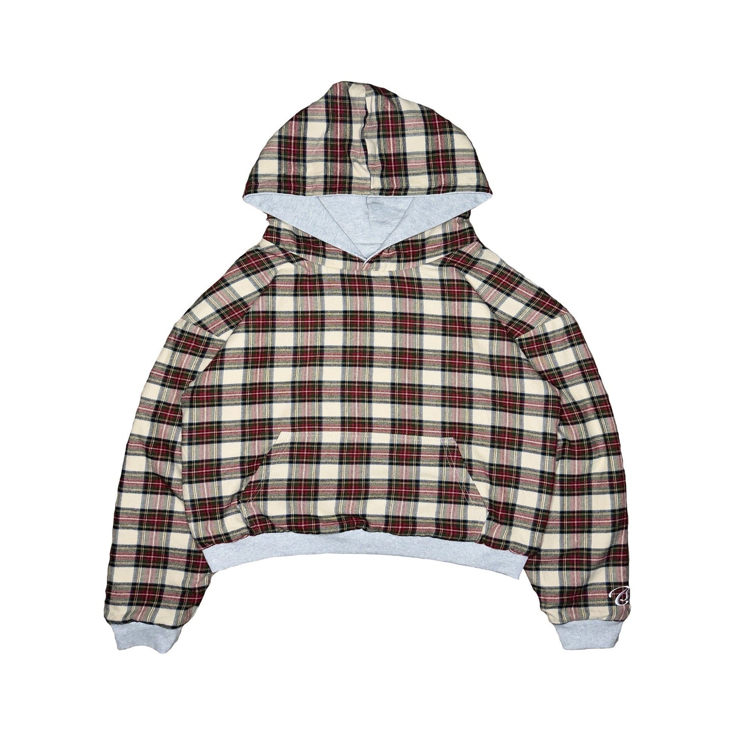 Stylish Plaid Reversible Hoodie
