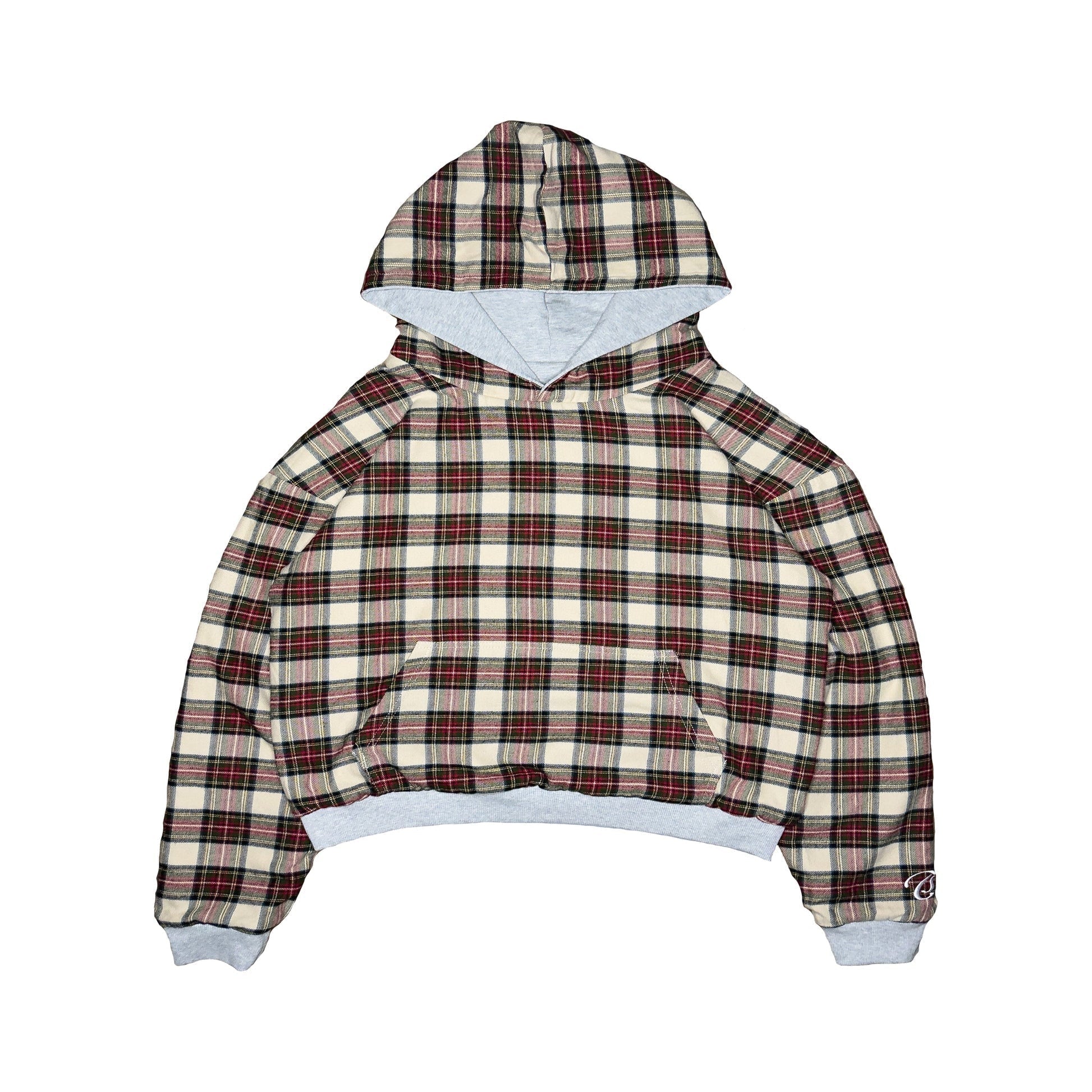 Stylish Plaid Reversible Hoodie